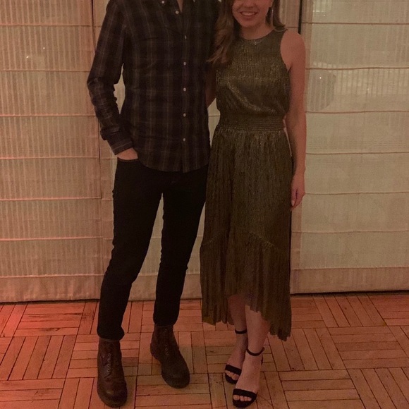 Metallic High-Low Dress - Picture 2 of 5